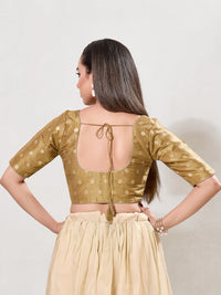 Tissue Vbutti Yoke Front Open Blouse