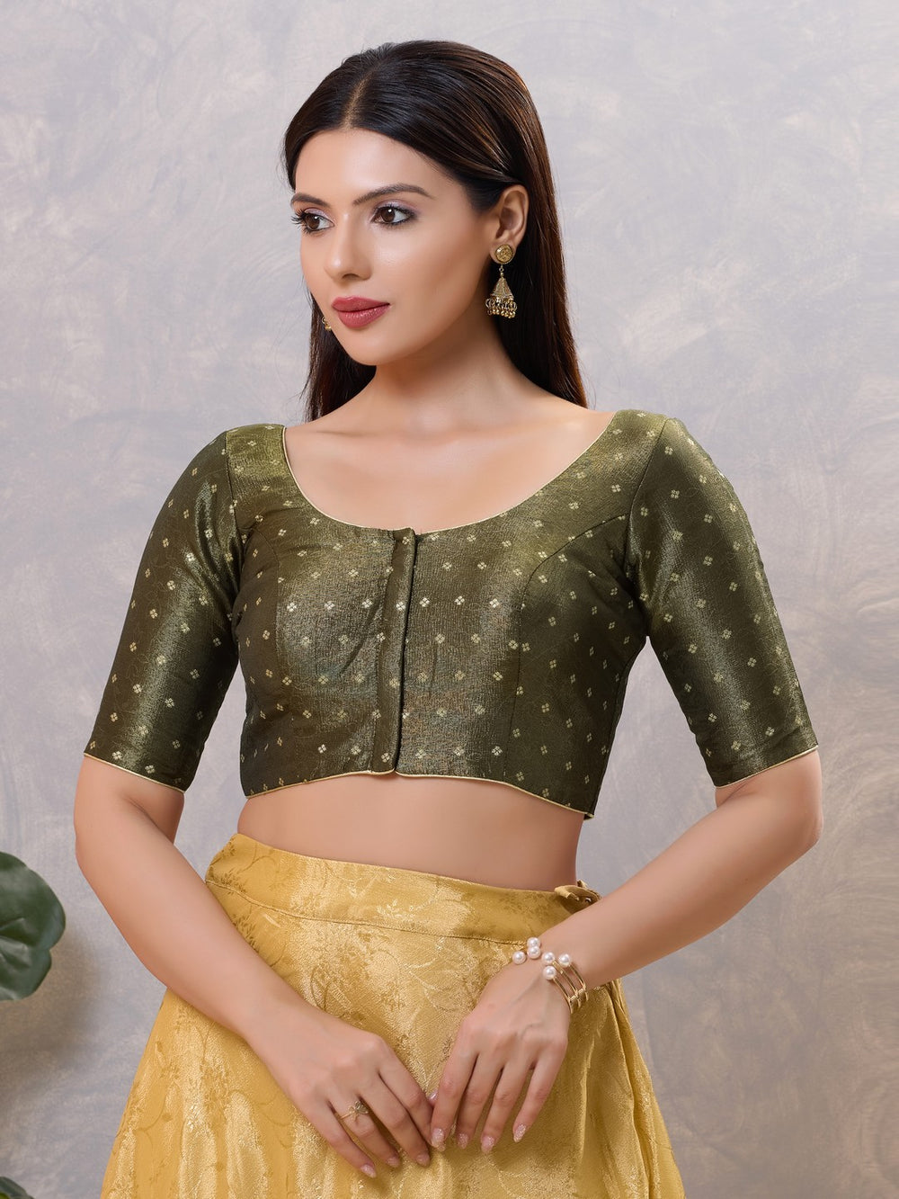 Tissue Butti Round Elbow Blouse