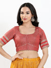 Border Sleeves Brocade Butti Blouse