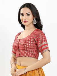 Border Sleeves Brocade Butti Blouse