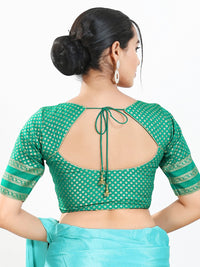 Border Sleeves Brocade Butti Blouse