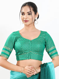 Border Sleeves Brocade Butti Blouse