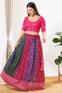 Border Sleeves Brocade Butti Blouse
