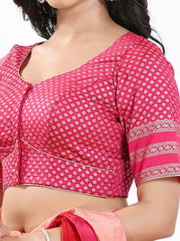 Border Sleeves Brocade Butti Blouse