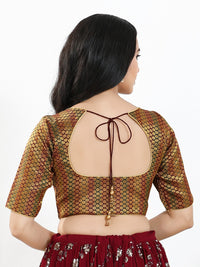 Multi Brocade Butti With Yoke Blouse