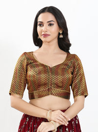 Multi Brocade Butti With Yoke Blouse