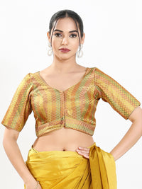 Multi Brocade Butti With Yoke Blouse