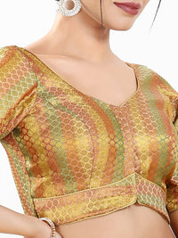 Multi Brocade Butti With Yoke Blouse