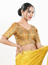 Multi Brocade Butti With Yoke Blouse