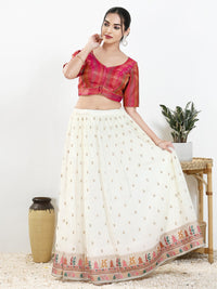 Multi Brocade Butti With Yoke Blouse