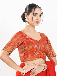 Multi Brocade Butti With Yoke Blouse