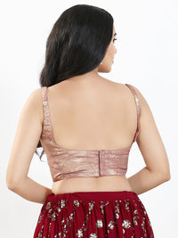 Velvet Sleveless Round Neck Blouse
