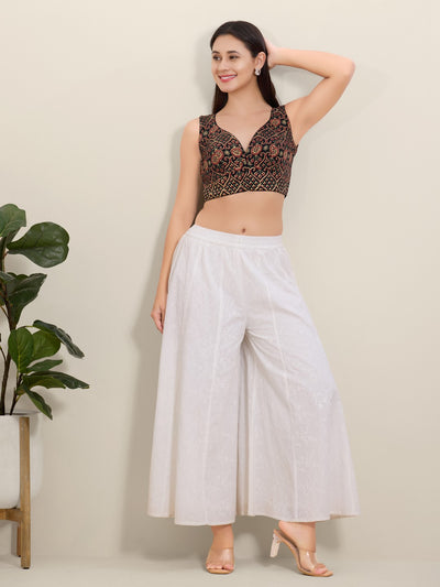 Cotton High Neck Blouse