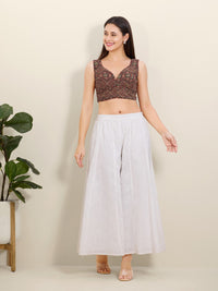 Cotton High Neck Blouse