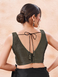 Brocade Pleated Festive Blouse