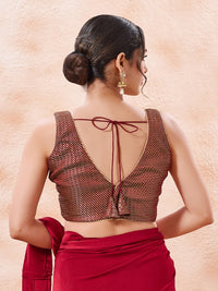 Brocade Pleated Festive Blouse