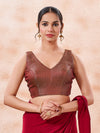 Brocade Pleated Festive Blouse