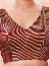 Brocade Pleated Festive Blouse