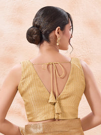 Brocade Pleated Festive Blouse