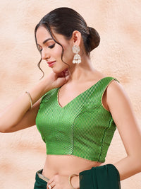 Brocade Pleated Festive Blouse