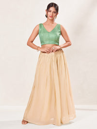 Brocade Pleated Festive Blouse