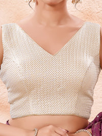 Brocade Pleated Festive Blouse