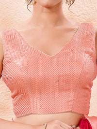 Brocade Pleated Festive Blouse