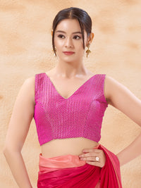 Brocade Pleated Festive Blouse