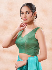 Brocade Pleated Festive Blouse