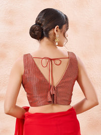 Brocade Pleated Festive Blouse