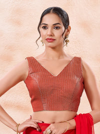 Brocade Pleated Festive Blouse
