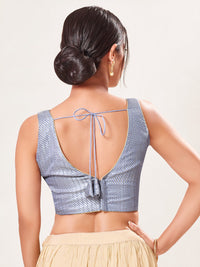 Brocade Pleated Festive Blouse