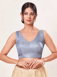 Brocade Pleated Festive Blouse