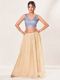 Brocade Pleated Festive Blouse