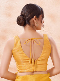 Brocade Pleated Festive Blouse