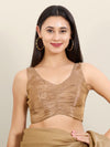 Copper Tissue Rouching Blouse