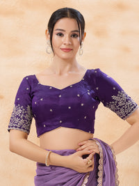 Zari Embroidered Sleeves Festive Blouse