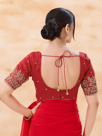 Zari Embroidered Sleeves Festive Blouse