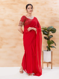 Zari Embroidered Sleeves Festive Blouse