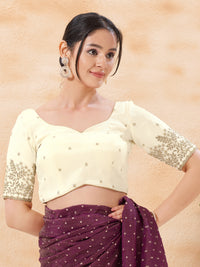 Zari Embroidered Sleeves Festive Blouse