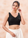Cotton Threadwork V Neck Blouse
