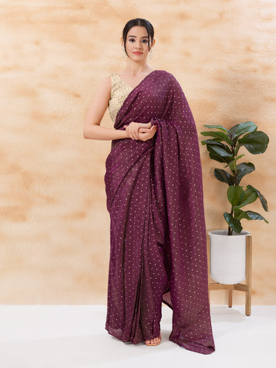 Cotton Zari Threadwork V Neck Blouse
