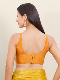 Sleeveless Tissue Butti Round Neck Blouse