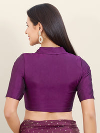 Taffeta Silk Lapel Collar Blouse