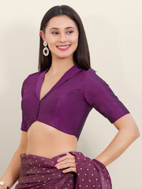 Tafeta Silk Lapel Collar Blouse