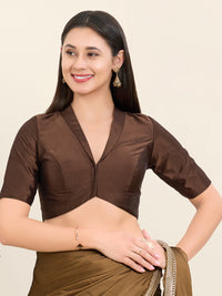 Tafeta Silk Lapel Collar Blouse