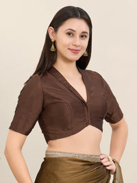 Taffeta Silk Lapel Collar Blouse