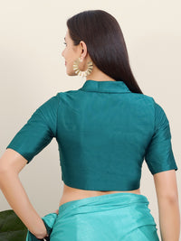 Taffeta Silk Lapel Collar Blouse