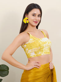 Tie Dye Haldi Special Sleeveless Blouse
