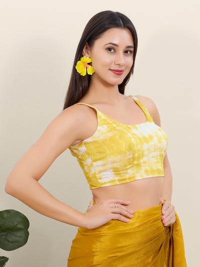 Tie Dye Haldi Special Sleeveless Blouse